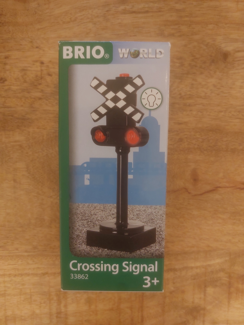BRIO World Crossing Signal - Black with Red Lights